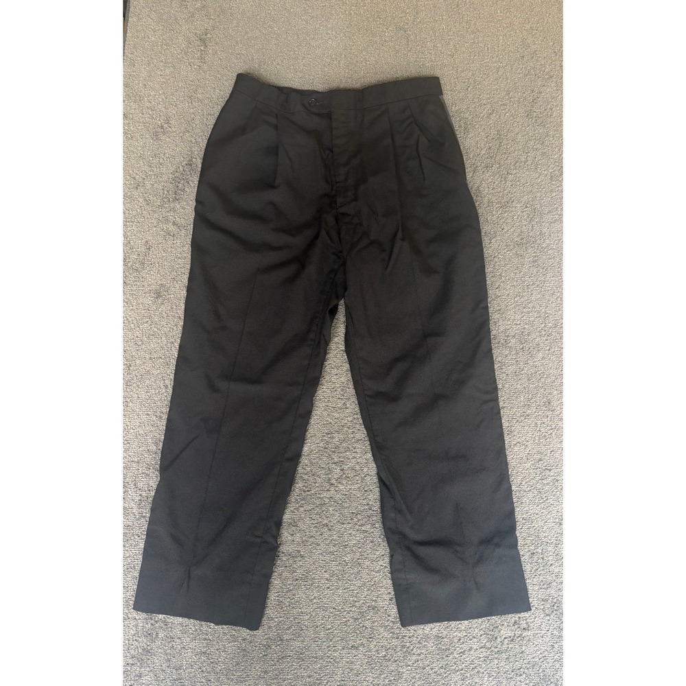 JoS. A. Bank Dress Pant Size 35 Black Straight Leg Slash Pockets Zip Fly Outdoor